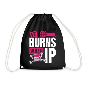 Drôle de dire « Ça brûle quand je fais » ! - Sac de sport léger - noir - Devant