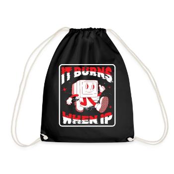 Drôle de dire « Ça brûle quand je fais » ! - Sac de sport léger - noir - Devant