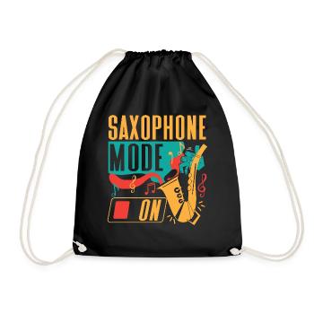 Saxophone Saxophone Mode On - Turnbeutel - Schwarz - Vorne