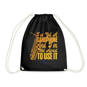 Saxophone I've Got A Saxophone And - Turnbeutel - Schwarz - Vorne