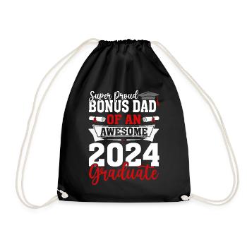 Bonus-Vater eines lustigen Abschlusses 2024 - Turnbeutel - Schwarz - Vorne