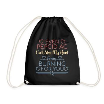 Pharmacy Valentine's Day Can't stop my Heart - Drawstring Bag - black - Front