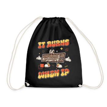 IT Geek, PC Accessories Storage Devices Evolution - Drawstring Bag - black - Front