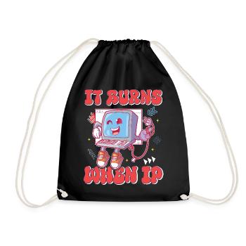IT Geek, PC Accessories Storage Devices Evolution - Drawstring Bag - black - Front