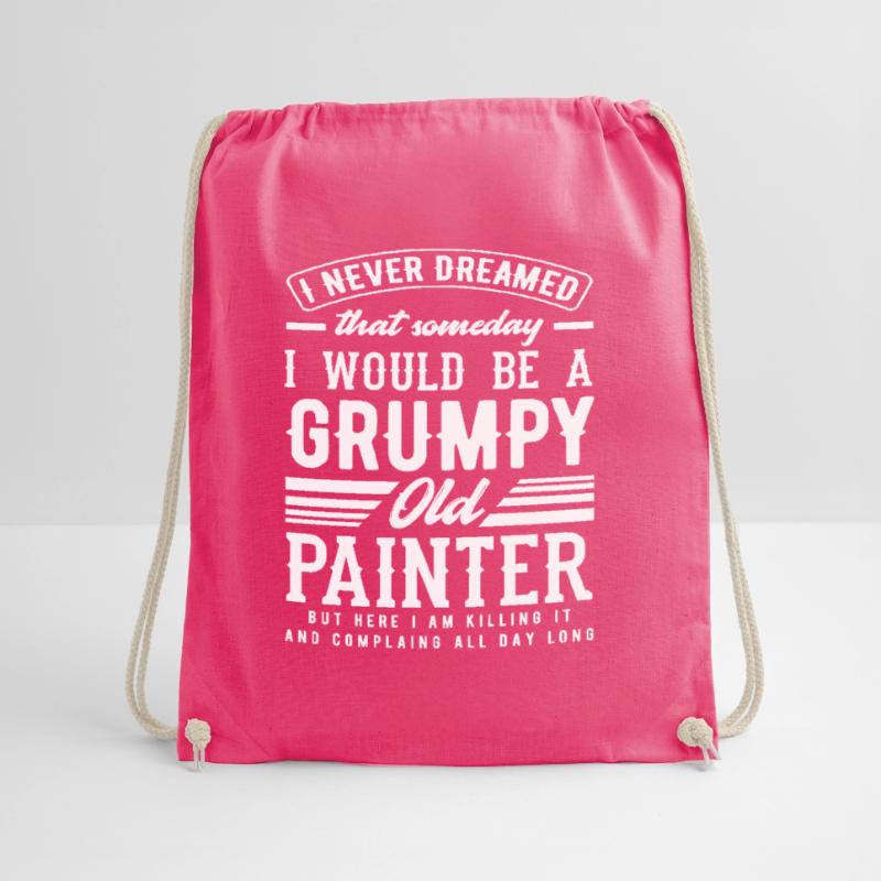 Grumpy Old Painter Humorous Statement Drawstring Bag