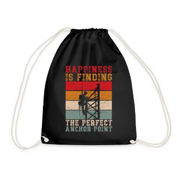 Industrial Climbers Tower Climbers Industrial Climbing - Drawstring Bag - black - Front