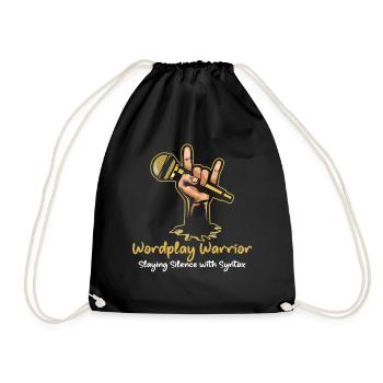 Poésie Slam Jeu de mots Guerrier Slam Poésie - Sac de sport léger - noir - Devant
