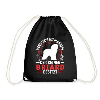 Je possède un Briard Berger de Brie - Sac de sport léger - noir - Devant