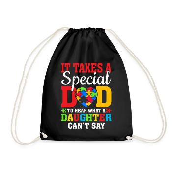 Il faut un papa spécial pour entendre Puzzle Ribbon - Sac de sport léger - noir - Devant