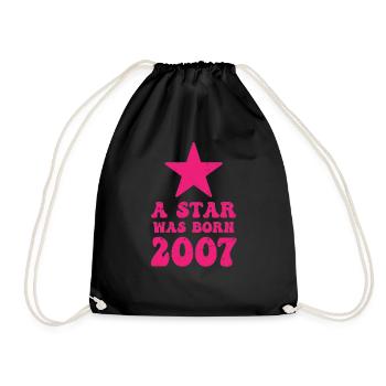 Une star est née en 2007 Anniversaire - Sac de sport léger - noir - Devant