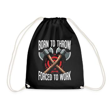 Axt Werfen Axt Werfer Axe Throwing - Turnbeutel - Schwarz - Vorne
