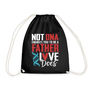 Funny Adoption Dad Appreciation Foster Care - Drawstring Bag - black - Front