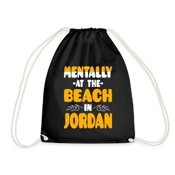 Mentally At The Beach In Jordan - Drawstring Bag - black - Front