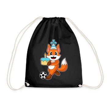 Fuchs Geburtstag Fußball - Turnbeutel - Schwarz - Vorne