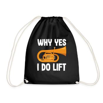 Tubiste Pourquoi Yes I Lift - Sac de sport léger - noir - Devant
