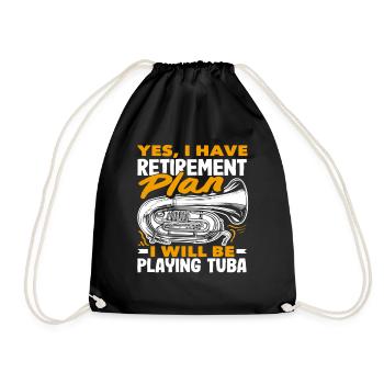 Tubiste : , j’ai un plan de retraite - Sac de sport léger - noir - Devant