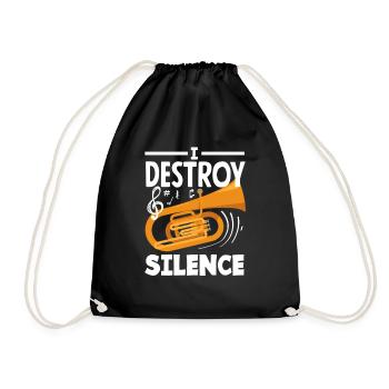 Tubiste I Destroy The Silence - Sac de sport léger - noir - Devant