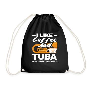 Tuba Player Café Et Tuba Fan - Sac de sport léger - noir - Devant