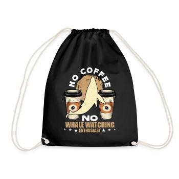 Observation des baleines Pas de café Pas de voile Amateur de café - Sac de sport léger - noir - Devant