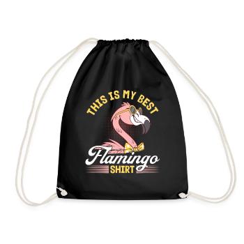 This is my best flamingo shirt Flamingo Bird - Turnbeutel - Schwarz - Vorne