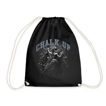 Chalk Up Boulderer - Turnbeutel - Schwarz - Vorne