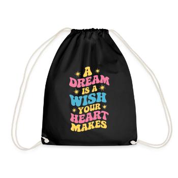 Un rêve est un souhait de votre cœur - Sac de sport léger - noir - Devant