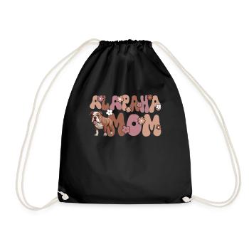 Alapaha Blue Blood Bulldog Groovy Alapaha Mom - Drawstring Bag - black - Front