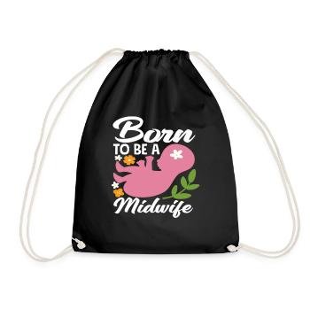 Née pour être sage-femme - Sac de sport léger - noir - Devant