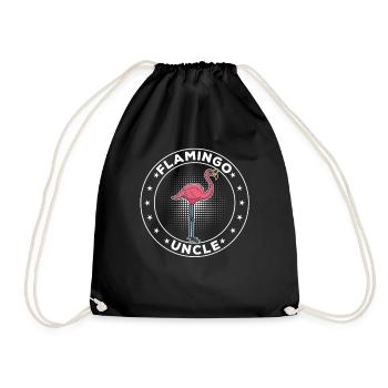 Pink Flamingo Uncle Flamingo Uncle - Turnbeutel - Schwarz - Vorne