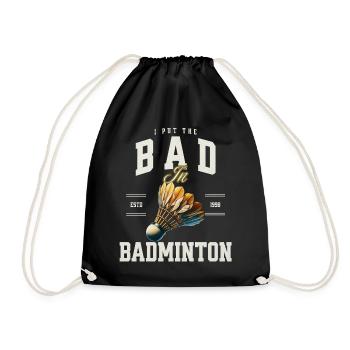 Badminton - Drawstring Bag - black - Front