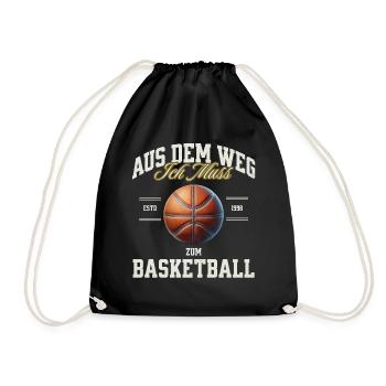 Basketball Basketballer - Turnbeutel - Schwarz - Vorne