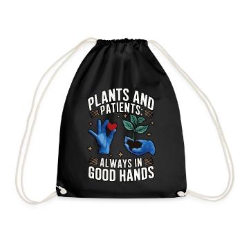 Les plantes et les patients sont toujours entre de bonnes mains Infirmière - Sac de sport léger - noir - Devant