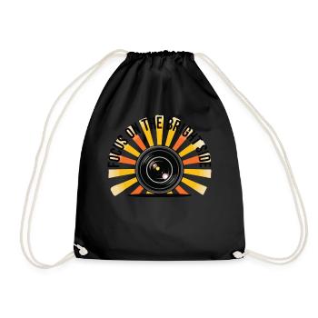 Focus sur l’objectif de l’appareil photo drôle du bon côté - Sac de sport léger - noir - Devant
