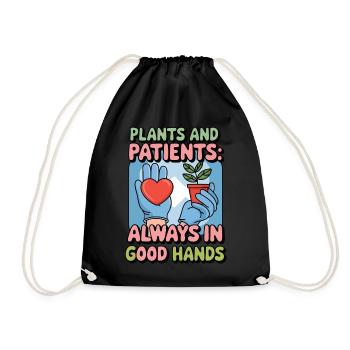 Les plantes et les patients sont toujours entre de bonnes mains Infirmière - Sac de sport léger - noir - Devant