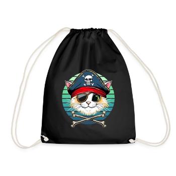 Carnaval Chat Pirate Costume Enfants Alaaf Helau - Sac de sport léger - noir - Devant