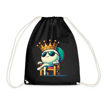 Drôle de dessin animé balle de tennis de table King Fun - Sac de sport léger - noir - Devant