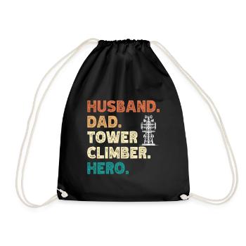 Grimpeurs industriels Tours Grimpeurs industriels - Sac de sport léger - noir - Devant