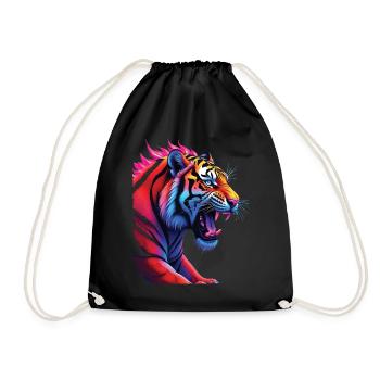 Drôle Tigre Art Animal Nature Faune Animaux Zoo - Sac de sport léger - noir - Devant
