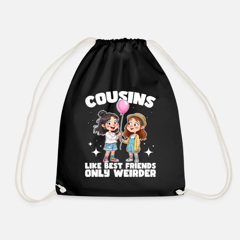 COUSINS: WIE BESTE FREUNDE, NUR SELTSAMER - Turnbeutel - Schwarz
