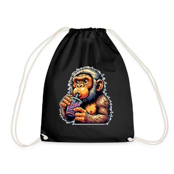 Thé à bulles de Néandertal - Sac de sport léger - noir - Devant