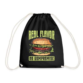 Burger végétarien Burger végétalien Burger végétarien - Sac de sport léger - noir - Devant