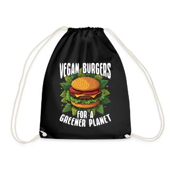 Burger végétarien Burger végétalien Burger végétarien - Sac de sport léger - noir - Devant