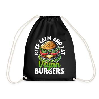 Burger végétarien Burger végétalien Burger végétarien - Sac de sport léger - noir - Devant