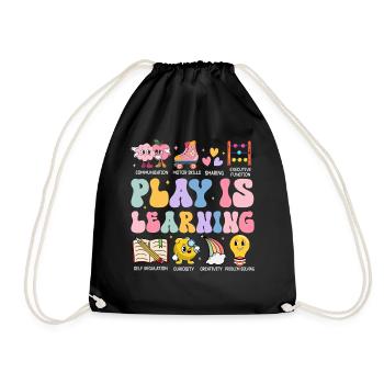 Le jeu, c’est apprendre Appréciation des enseignants de maternelle - Sac de sport léger - noir - Devant