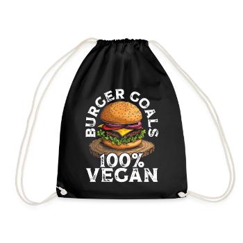 Burger végétarien Burger végétalien Burger végétarien - Sac de sport léger - noir - Devant