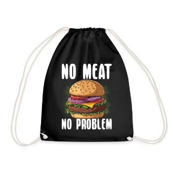 Burger végétarien Burger végétalien Burger végétarien - Sac de sport léger - noir - Devant