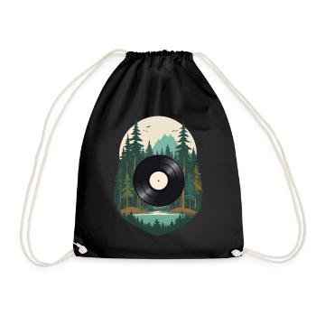 Musique Streetwear Outfit Forest Vinyl - Sac de sport léger - noir - Devant