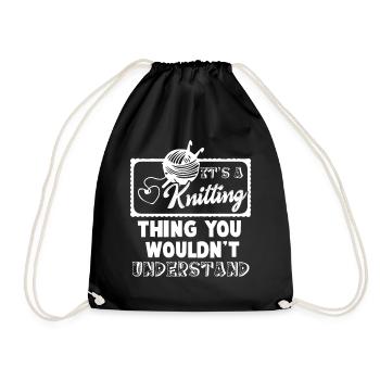 It's Knitting Thing You Wouldn't Understand - Drawstring Bag - black - Front