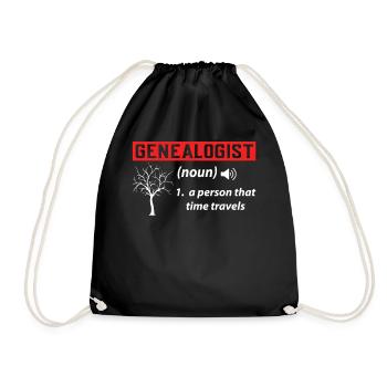 Généalogiste drôle Recherche sur l’arbre généalogique Ascendance - Sac de sport léger - noir - Devant