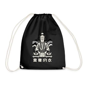 DJ Samouraï Musique Rétro Streetwear Graffiti - Sac de sport léger - noir - Devant